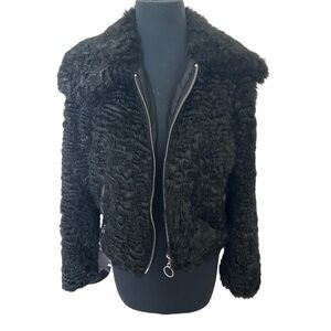 Top shop faux fur cropped jacket